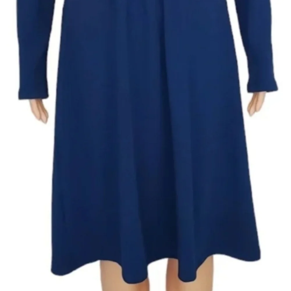 Cabi teal long sleeve v-neck dress